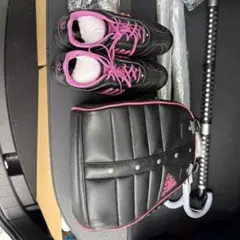 adidas ゴルフシューズ レディース ブラック ピンク