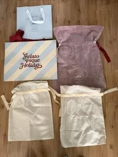 ジェラピケ クリスマス ホリデー ショッパー 巾着 ラッピングキット