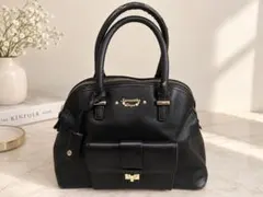 Samantha Vega サマンサベガ ハンドバッグ ブラック 花モチーフ