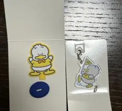 はぴだんぶい　あひるのぺっクル　アクリルチャーム　ラバースタンド