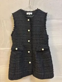 未使用★arpege story ツイードペプラムジレ S アルページュストーリ 中古・古着通販】Arpege story (アルページュストーリー