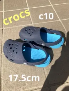 Crocs ネイビー/ブルー サンダル　17.5cm