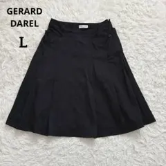 GERARD DAREL東京スタイル フレアスカート 膝丈11 L 黒ブラックのサムネイル