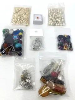 ハンドメイド素材 さまざまなストーン・アクセサリーパーツ大量 まとめ売り