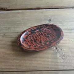 根来塗り　小判盆　トレー　アンティーク