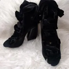 DOLCE & GABBANA ブラックレースハイヒール38cm - メルカリ