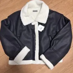 【新品匿名配送・24H以内発送】2WAYショートB-3ムートンジャケットブラック