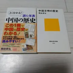 【２冊セット】よく分かる読む年表 中国の歴史 /中国文明の歴史　岡田英弘