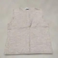 Sur.BB ベージュ ケーブル編み ニットベスト