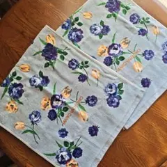 MARIO VALENTINO 花柄フェイスタオル 2枚セットのサムネイル