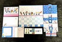 【平成レトロ】スヌーピー レターセットメモ用紙 と シール(タイル・キラキラ)