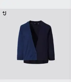 ＋J ジルサンダー×ユニクロ シルクコットンVネックショートカーディガン7分袖