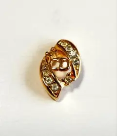 【極美品】クリスチャンディオール ネックレス トップ CDロゴ ラインストーン