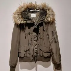 【訳あり新品】中綿アウター　フード付きフェイクファー　y2k平成ギャル　Mサイズ