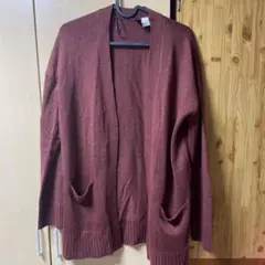 H&M バーガンディ カーディガン Sサイズ