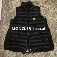 MONCLER ダウンベスト モンクレール sacai コラボ　ブラック　ジレ 2025年最新】モンクレールsacaiの人気アイテム - メルカリ