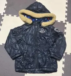 DOUBLE B 黒 ダウンコート ファー付き100cm
