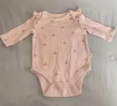 babyGap 長袖 ロンパース ピンク くま柄 50 0-3m