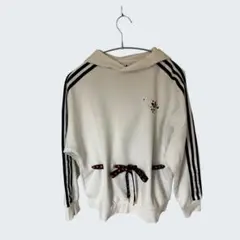 アディダス adidas パーカー ハート トレフォイル スリーライン 白 Mのサムネイル