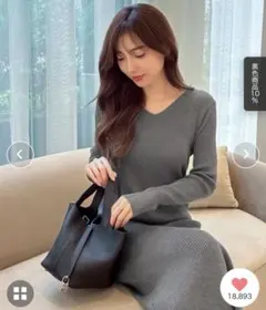 ニットロングワンピース