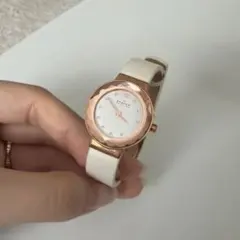 SKAGEN 腕時計 ホワイト ローズゴールド レオノラ 石付き 白文字盤のサムネイル