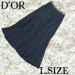 084〚D'OR〛 ロングスカート ネイビー Lサイズのサムネイル