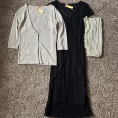 結婚式ドレス パーティードレス ドレス カーディガン スカーフ クリーニング済