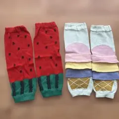 ベビーレッグウォーマー スイカ・アイスクリームデザイン