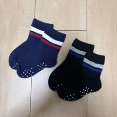 ベビー靴下 2足セット ネイビー ブラック