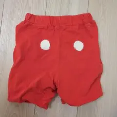 ミッキー風　赤色 120サイズ ハーフパンツ