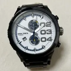 【ジャンク品】DIESEL DZ-4314 クロノグラフ ホワイト/ブラック