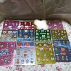 キティなどキャラクターキラキラシール11種セット