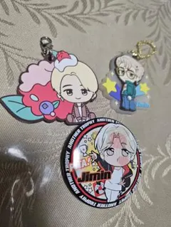 TinyTAN Jimin キーホルダー 缶バッジ セット