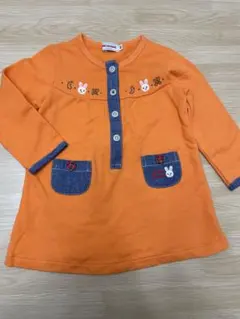 MIKIHOUSE オレンジ長袖カットソー 80cm