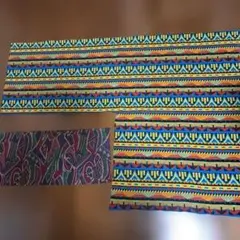 カラフルな幾何学模様生地セット