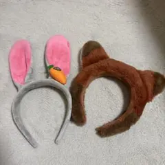 上海ディズニー限定 ズートピア ニック ジュディ カチューシャ
