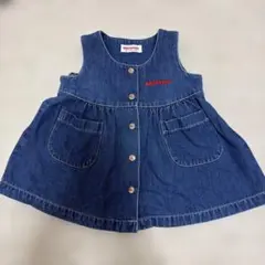 MIKI HOUSE デニムワンピース 80cmのサムネイル