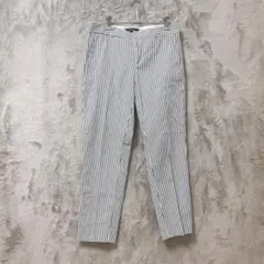 BANANA REPUBLIC♡ストライプパンツ クロップド丈 ストレッチ Sのサムネイル