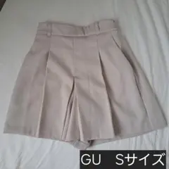 GU　ベージュ　キュロット　Sサイズ　レディース　ウエストゴム　ファスナーのサムネイル