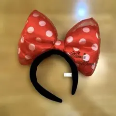 ミニーマウス リボンカチューシャ デカリボン