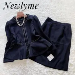 【新品タグ】ニューリーミー　ペプラムジャケット　セレモニースーツ　体型カバー　L