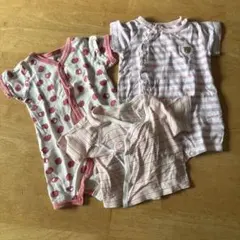 肌着、半袖ロンパース✖️2の3点セット