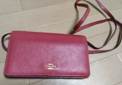 COACH ショルダーウォレット レッド