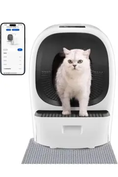 全自動猫用トイレ 清潔感のあるホワイト
