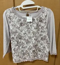 【新品・タグ付き】HARMONICA トップス　ブラウス　花柄　薄ピンク　紫