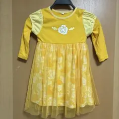 110 ディズニー　美女と野獣　ベル　長袖チュールワンピース　しまむら