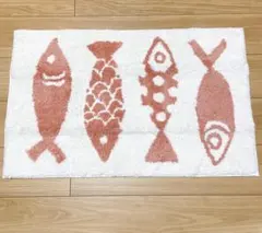 未使用　玄関マット さかな　おしゃれ ドアマット 洗える　ふわふわ