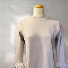 Maglie par ef-de 美シルエット プリーツベルスリーブニット