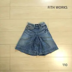 FITH WORKS デニム ワイドハーフパンツ 110