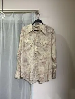 70s Sears 三角タグ 総柄 ウエスタンシャツ vintage XL